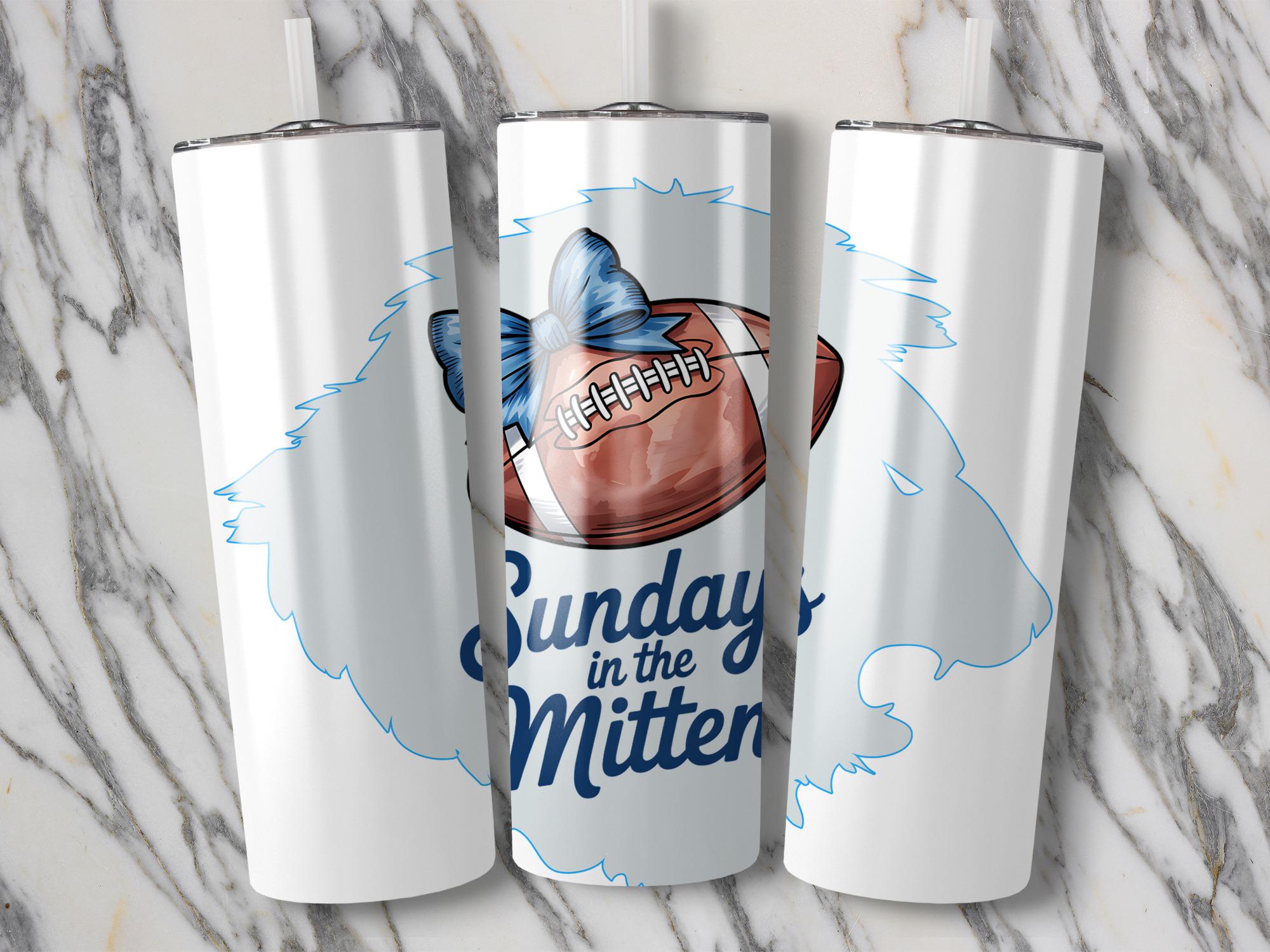 Michigan Football Tumbler Wrap: Sundays In The Mitten, Game Day Sublimation (Digital Download)