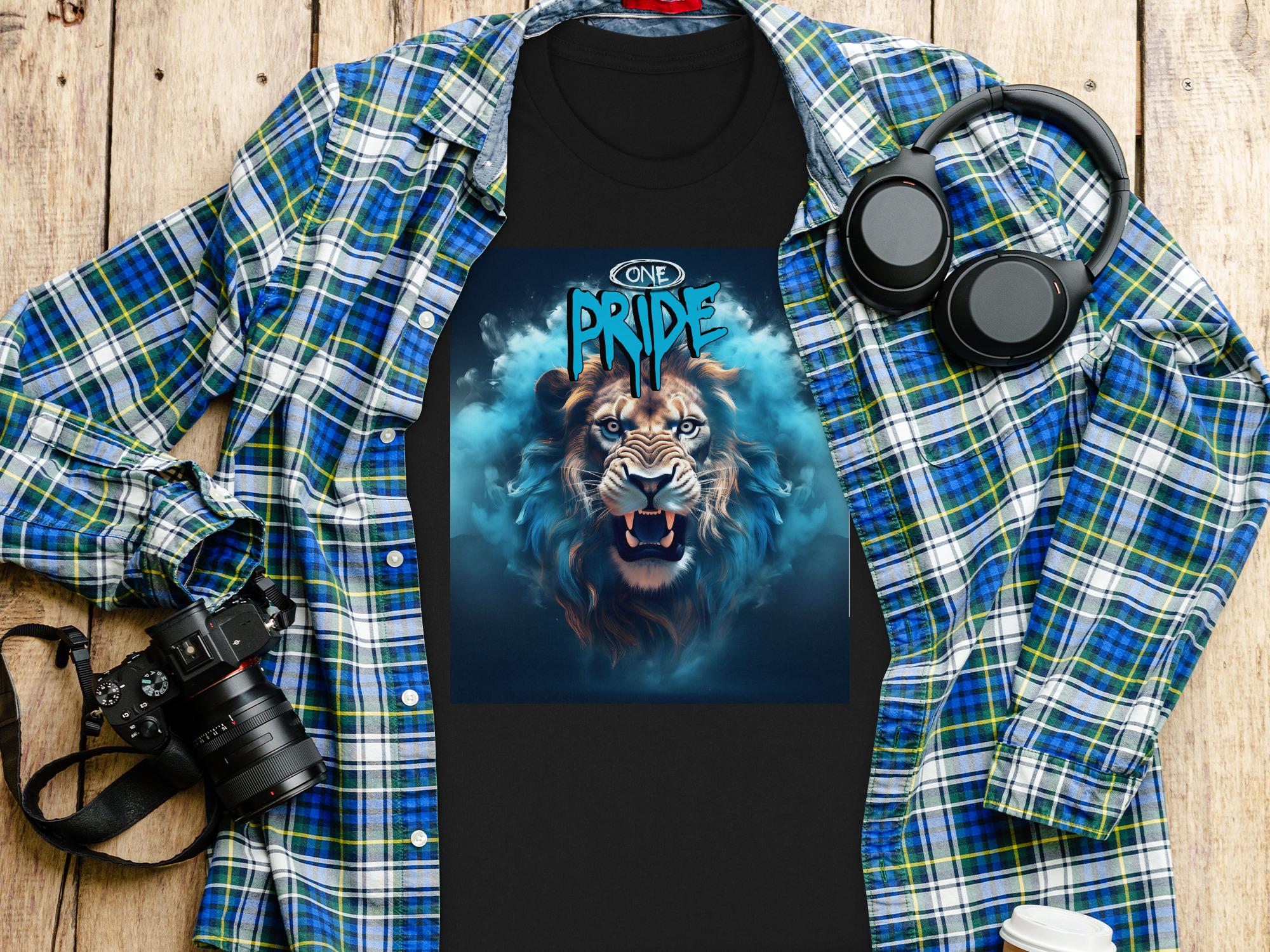 Roaring Lion Graphic Tee: Fierce Wildlife Shirt, One Pride, Animal Lover Gift