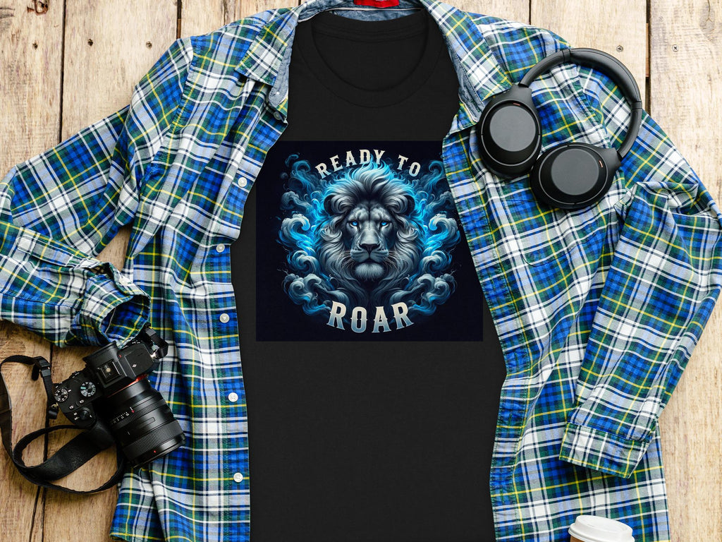 Ready To Roar Lion t-shirt, Blue Lion, King Lion, Roaring Lion, Lions lover, Lion art shirt, Lion gift shirt, Cool Lion tee