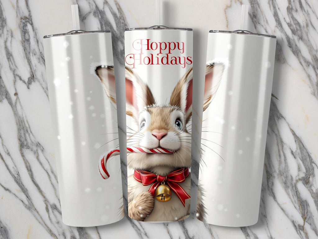 Bunny Christmas Tumbler Wrap: Holiday Sublimation Design (Digital Download)