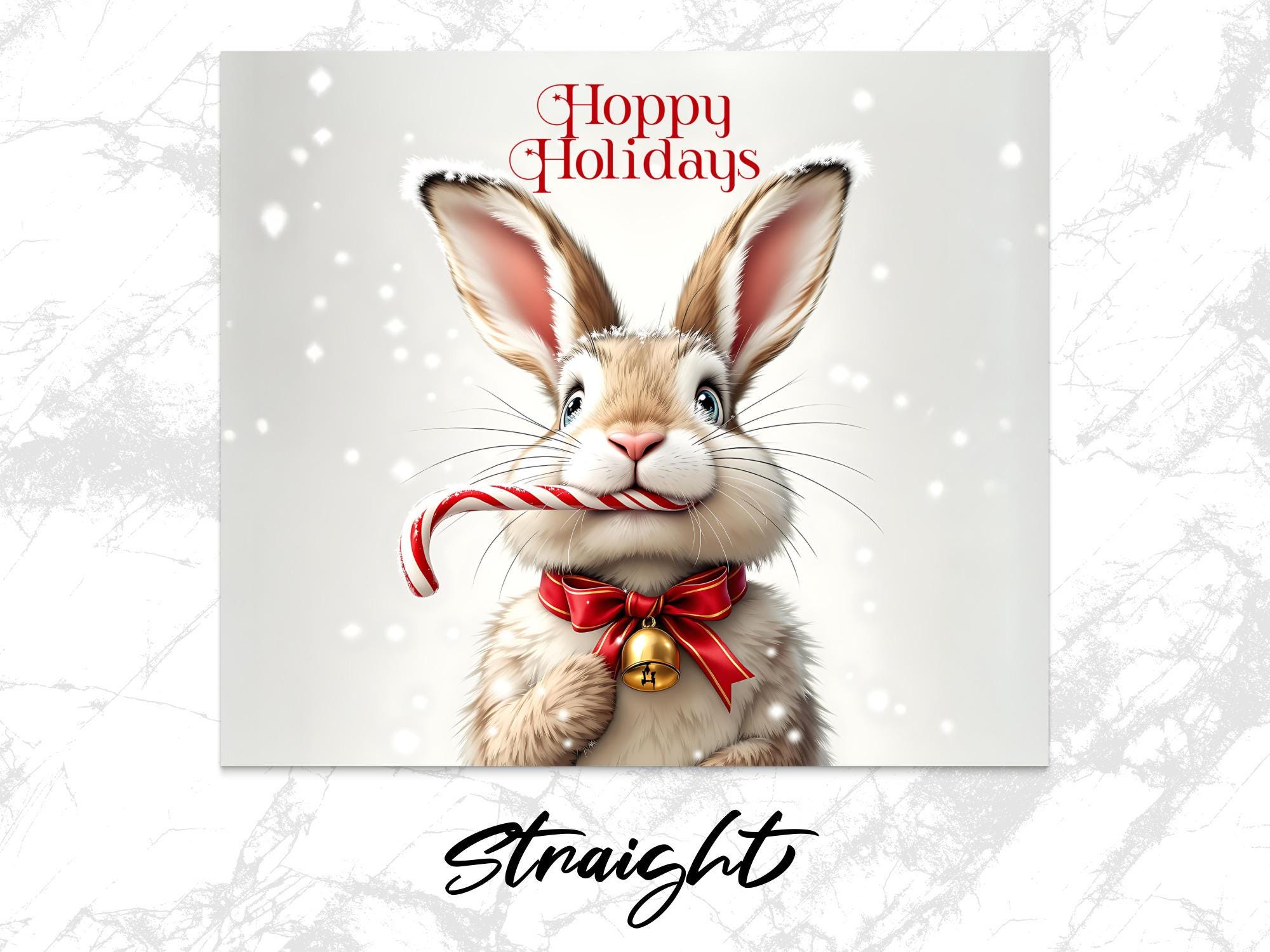 Bunny Christmas Tumbler Wrap: Holiday Sublimation Design (Digital Download)