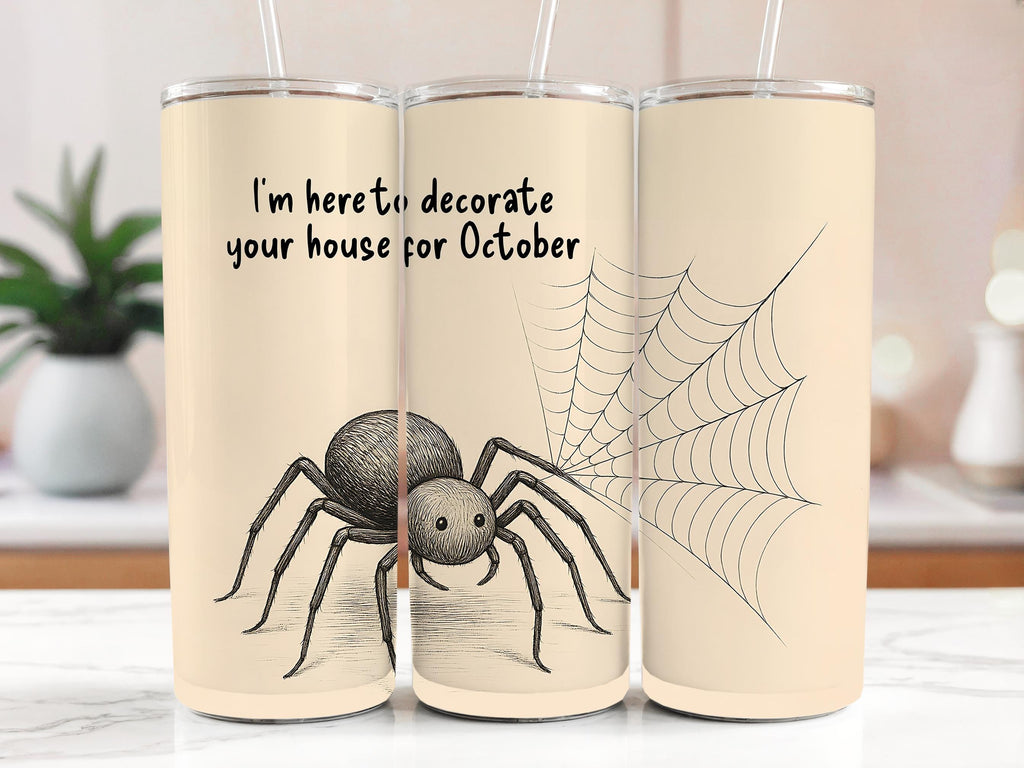 Halloween Spider Tumbler Wrap: Spooky Season 20oz Design (Digital Download)