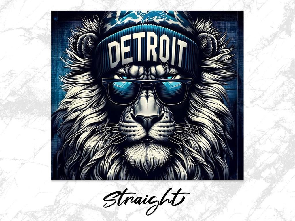 Detroit Lions Tumbler Wrap: Football Lion PNG (Digital Download)