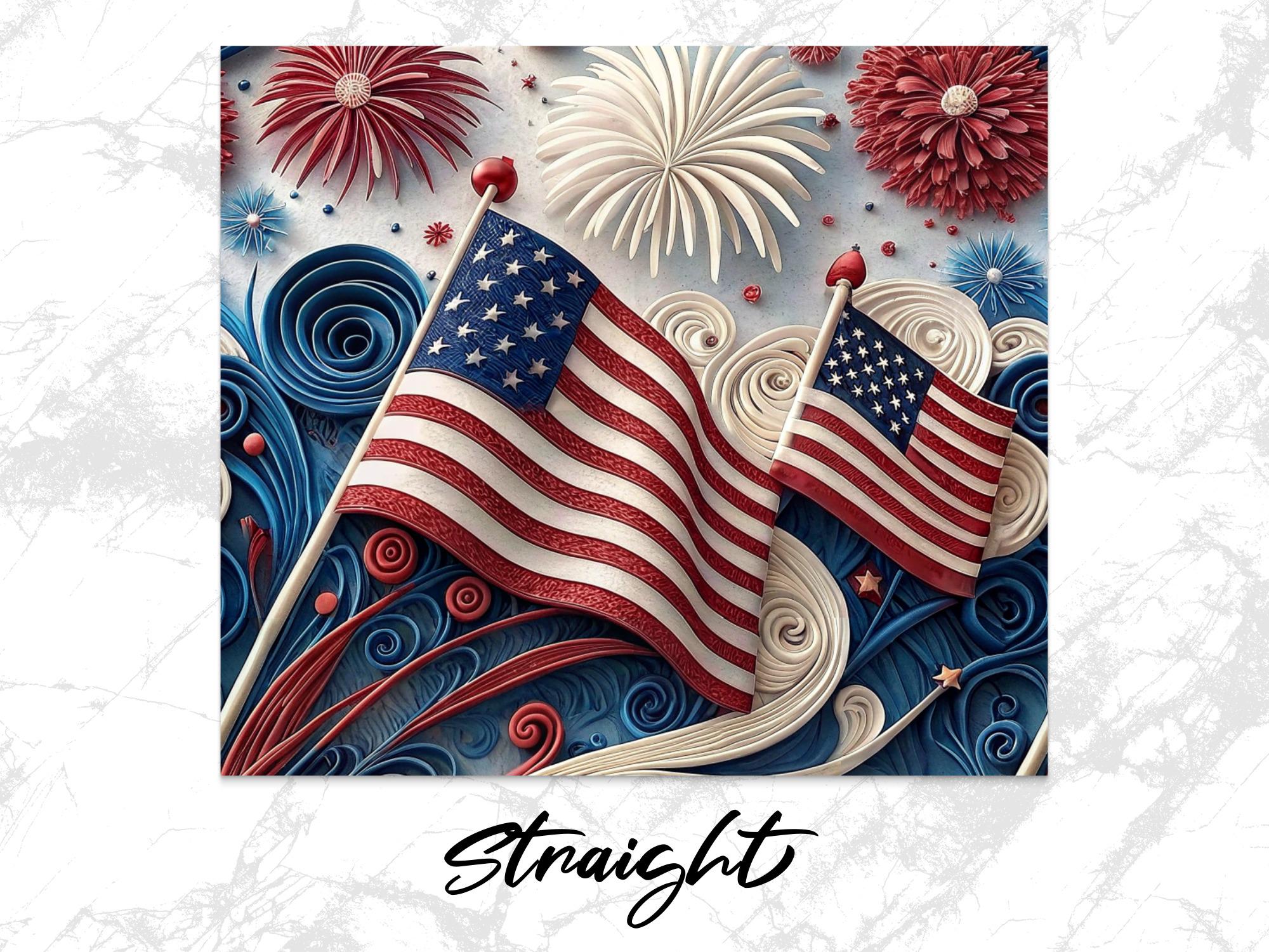 American Flag Tumbler Wrap: Patriotic USA Sublimation Design (Digital Download)
