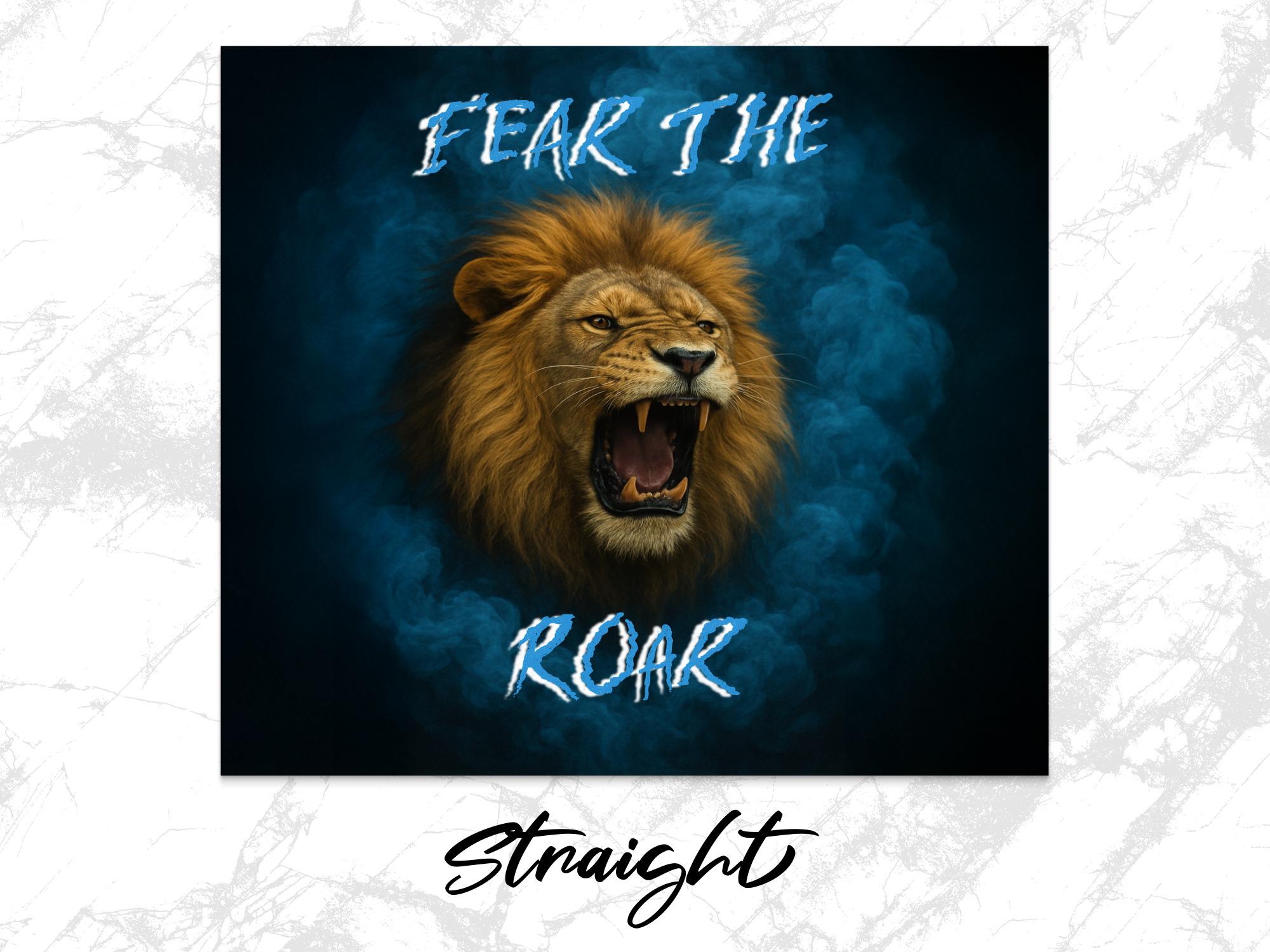 Roaring Lion Tumbler Wrap Design: Fear The Roar (Digital Download)