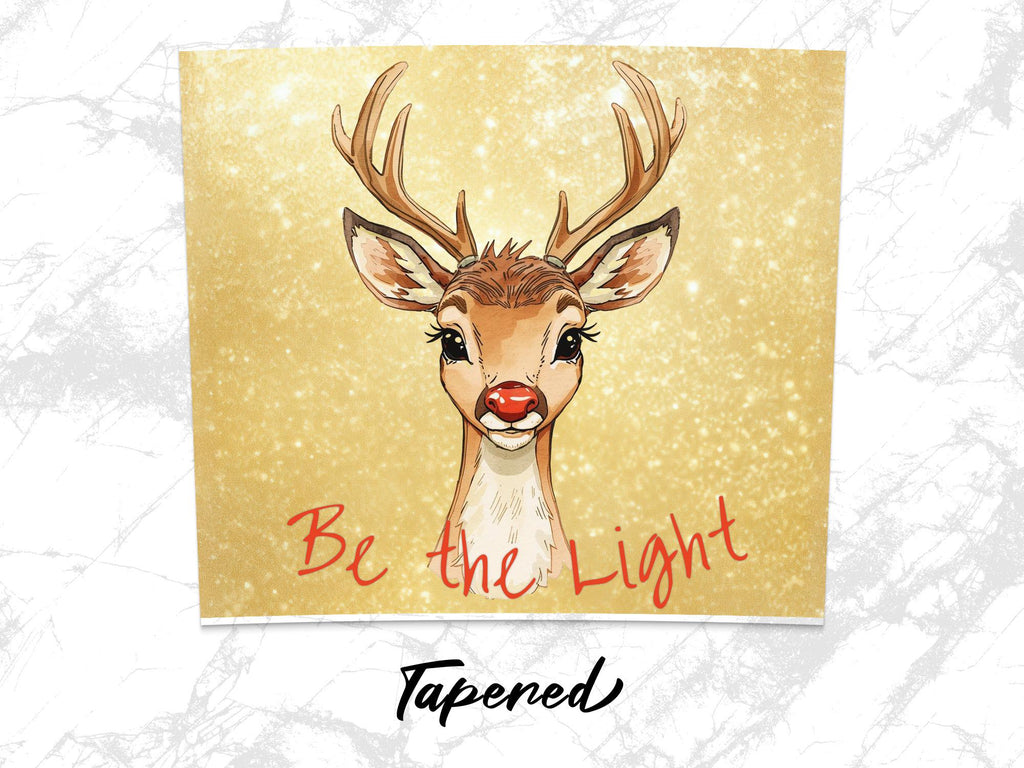 Red Nosed Reindeer Tumbler Wrap: Christmas Sublimation Design (Digital Download)