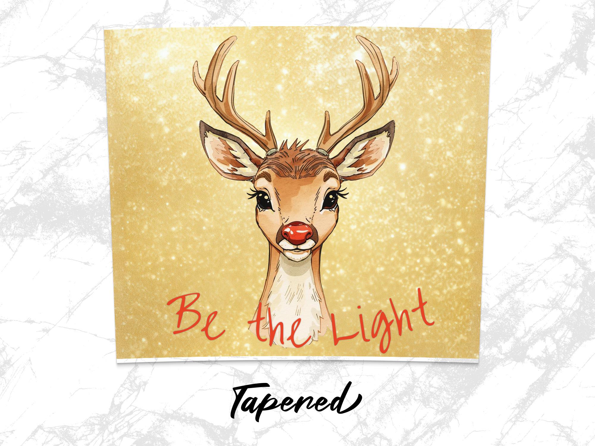 Red Nosed Reindeer Tumbler Wrap: Christmas Sublimation Design (Digital Download)