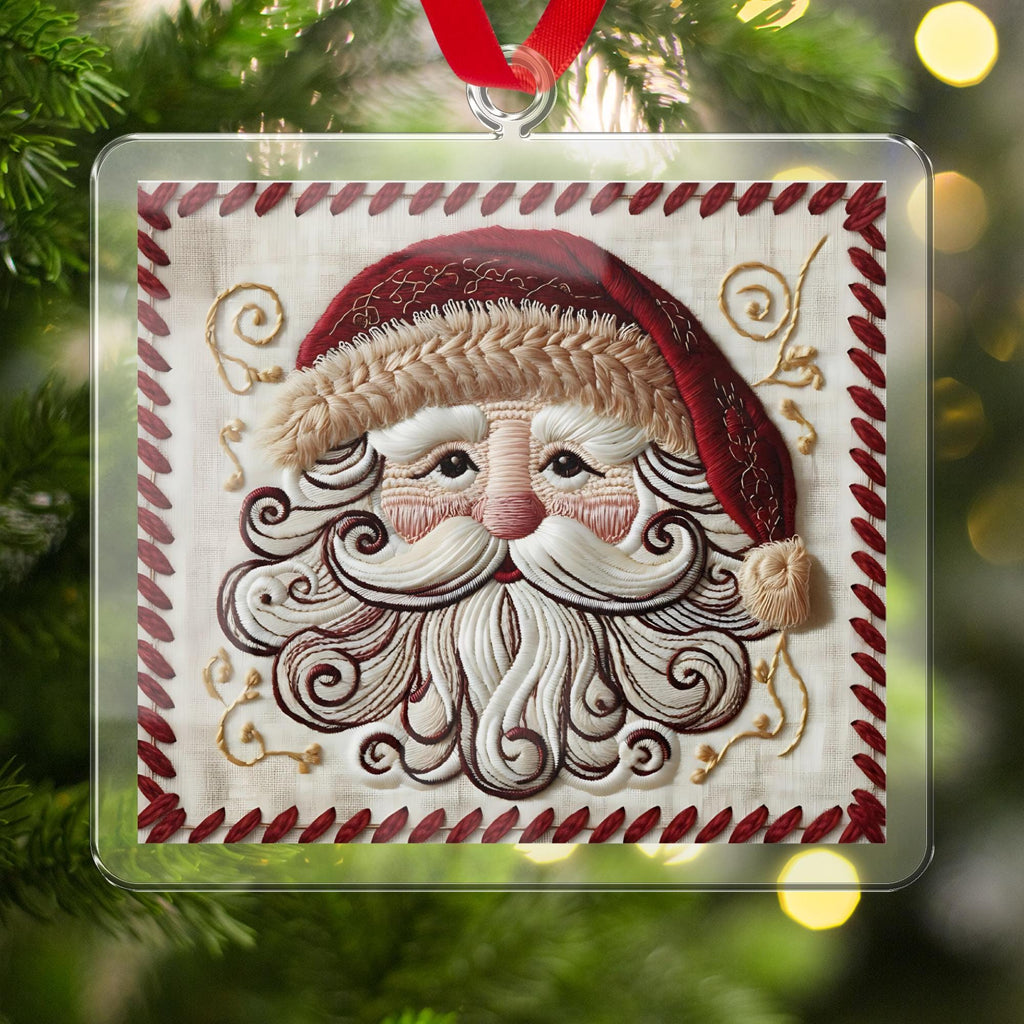 Santa Embroidery Art: Festive Christmas Portrait (Digital Download)