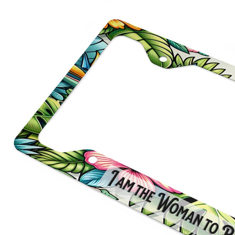 I am the woman to blame Metal license plate frame, margaritaville lyric, Jimmy Buffett style