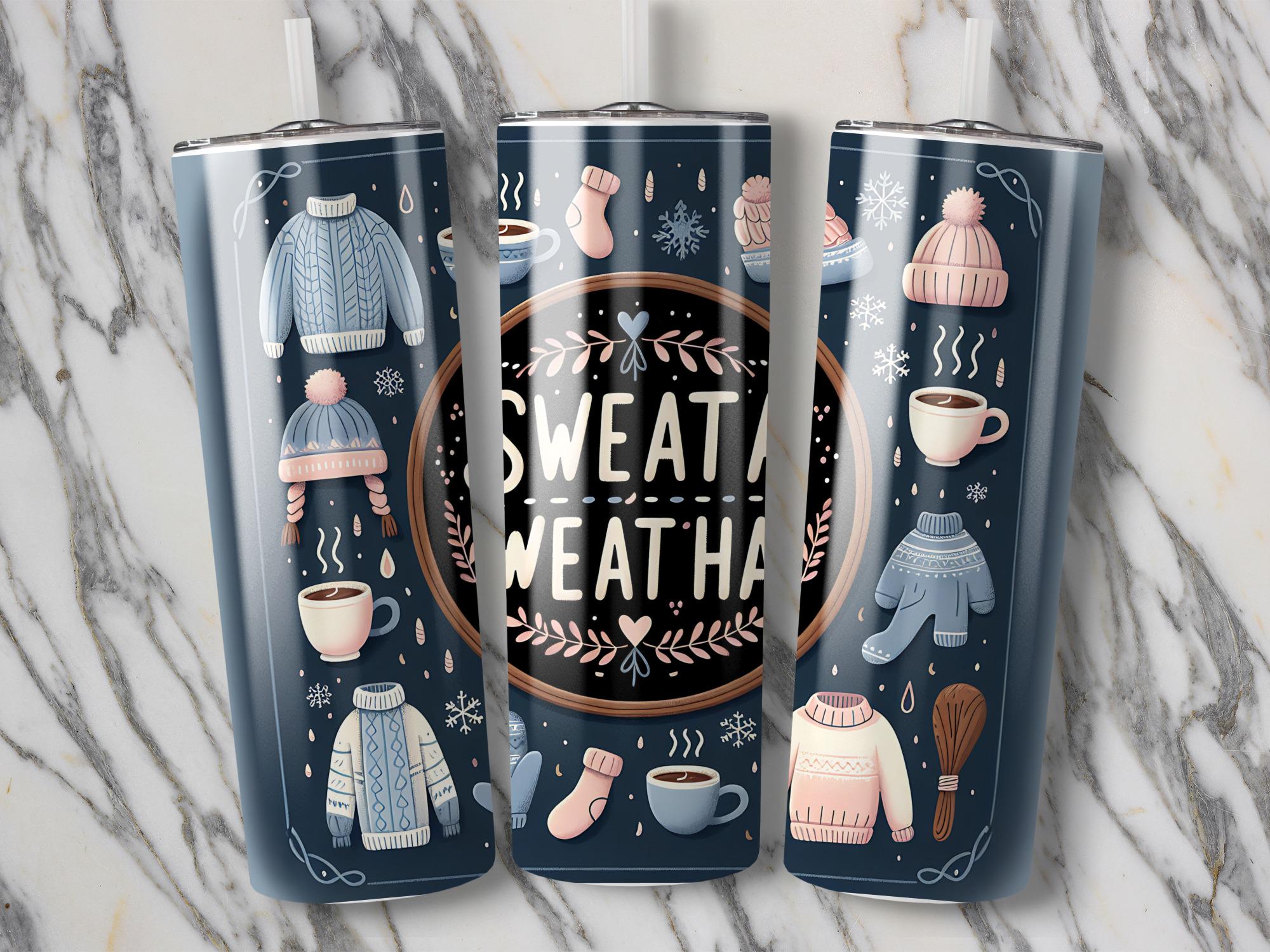 Sweata Weatha Tumbler Wrap: Winter Holiday Design (Digital Download)