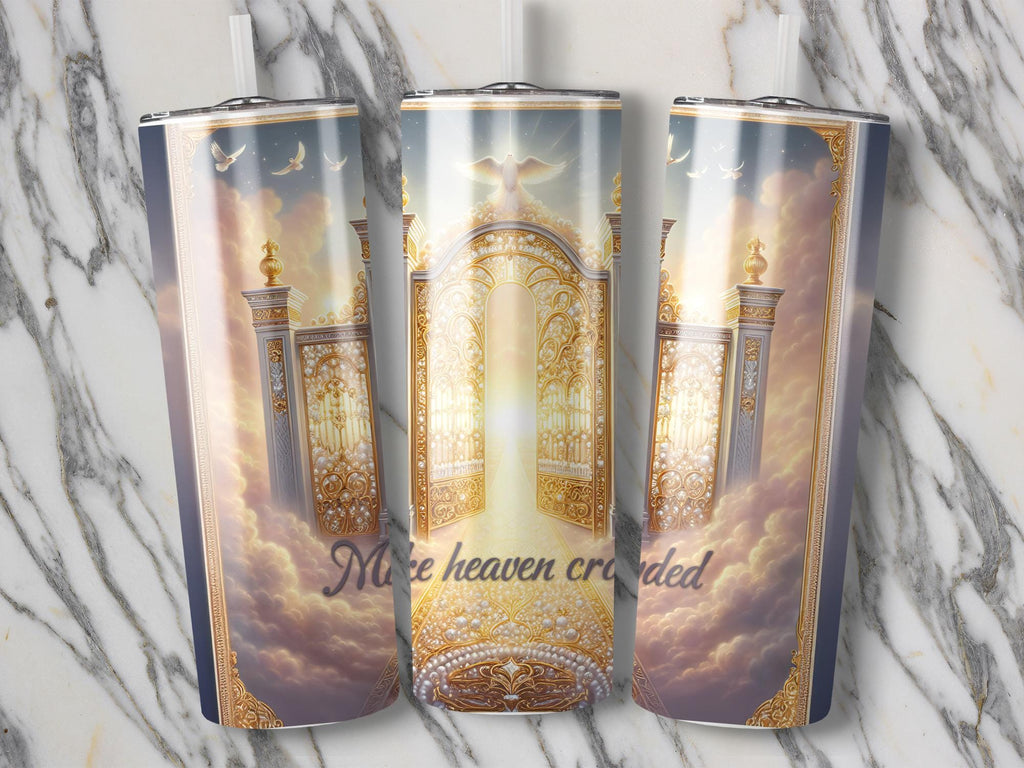Make Heaven Crowded 20oz Tumbler Wrap: Heaven's Gate Design (Digital Download)