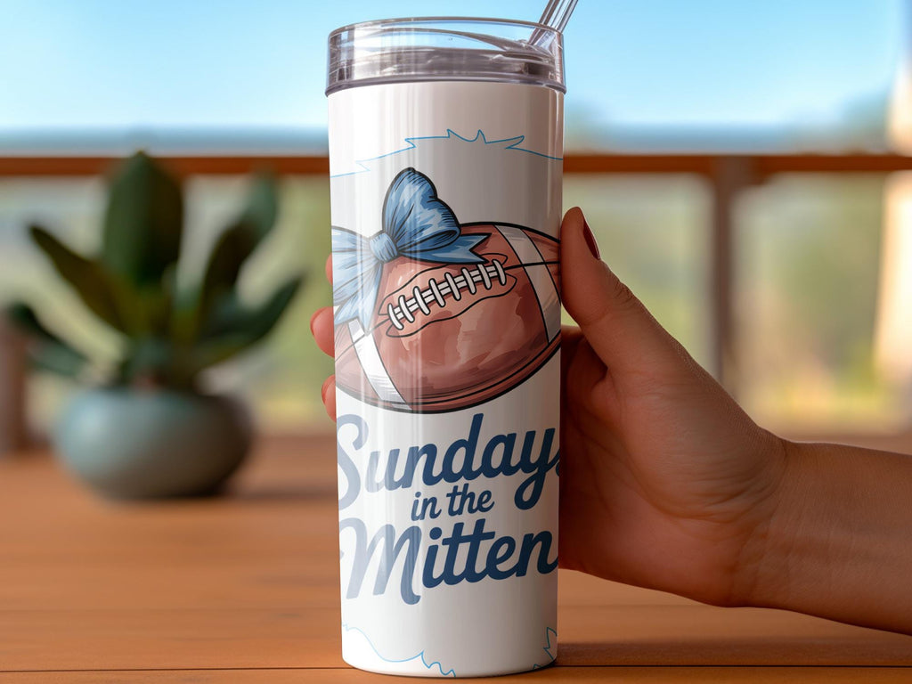 Michigan Football Tumbler Wrap: Sundays In The Mitten, Game Day Sublimation (Digital Download)