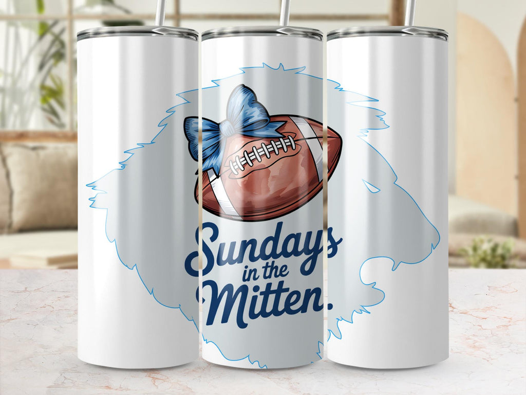 Michigan Football Tumbler Wrap: Sundays In The Mitten, Game Day Sublimation (Digital Download)