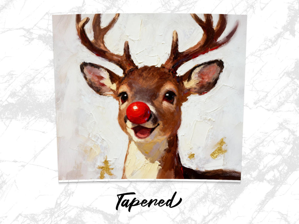 Rudolph Tumbler Wrap: Red Nose Reindeer, Christmas Sublimation (Digital Download)