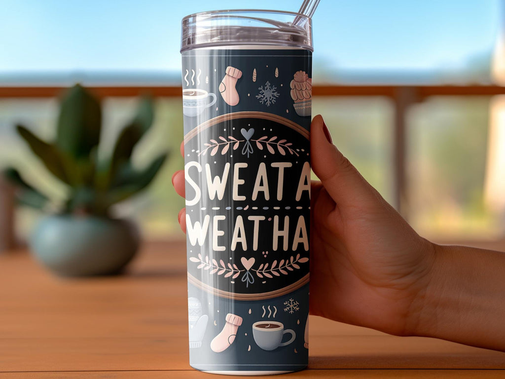 Sweata Weatha Tumbler Wrap: Winter Holiday Design (Digital Download)