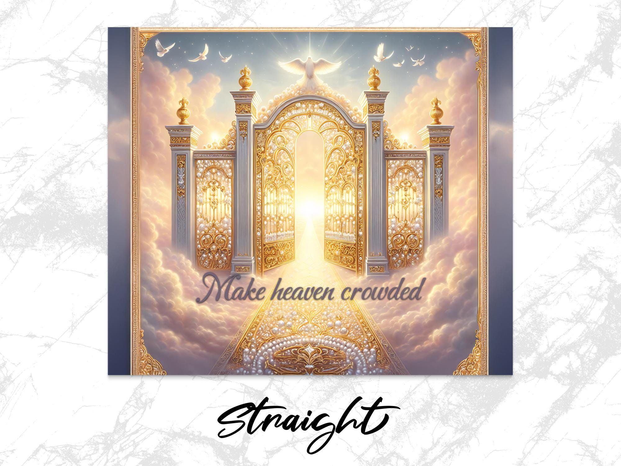 Make Heaven Crowded 20oz Tumbler Wrap: Heaven's Gate Design (Digital Download)