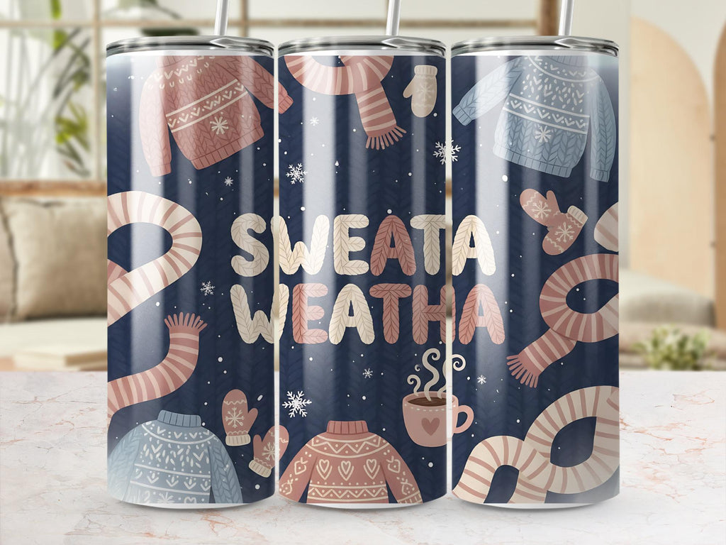 Sweater Weather Tumbler Wrap: Cozy Winter Design (Digital Download)