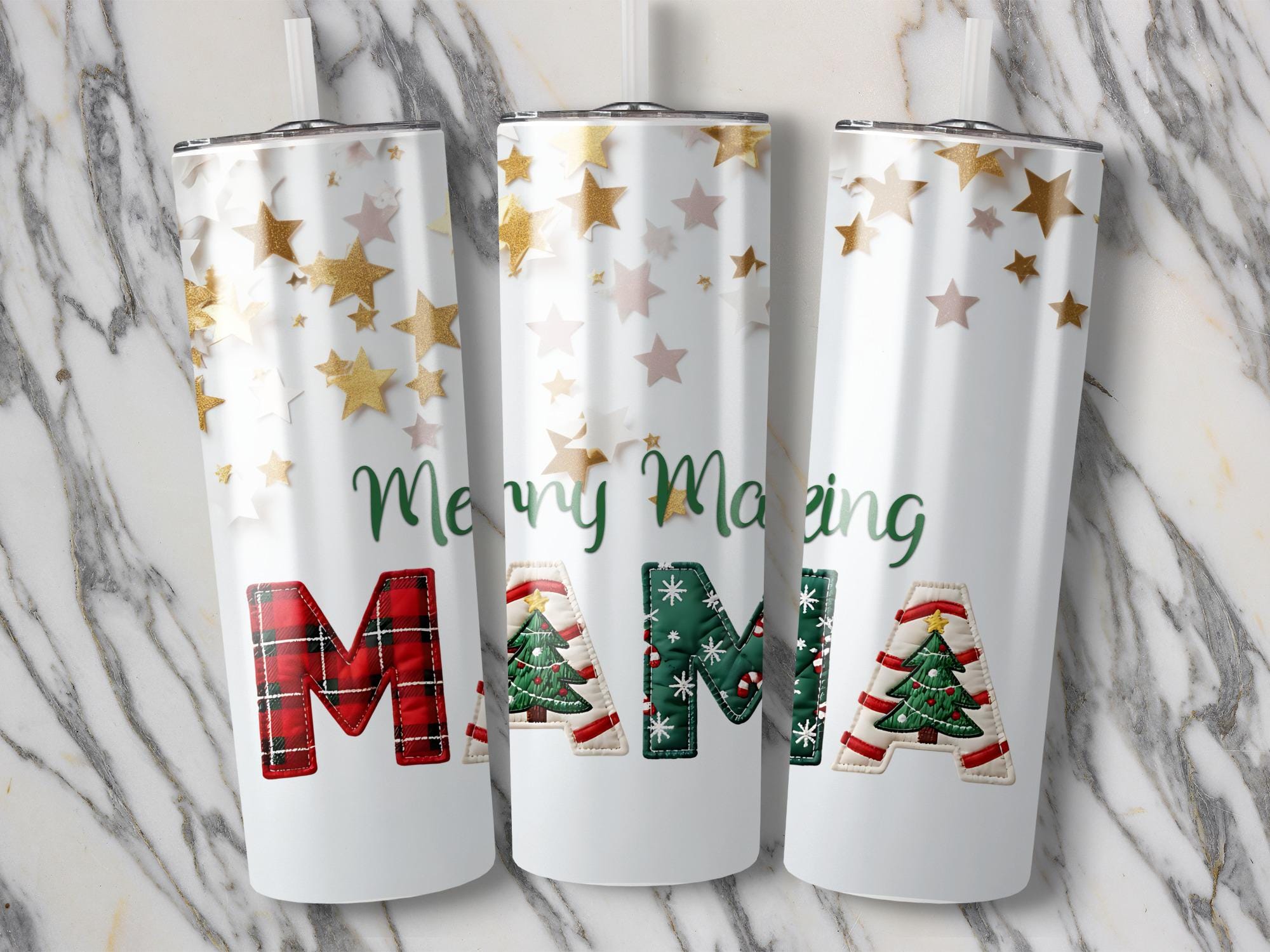 Merry Making Mama Tumbler Wrap - Christmas Sublimation Design (Digital Download)