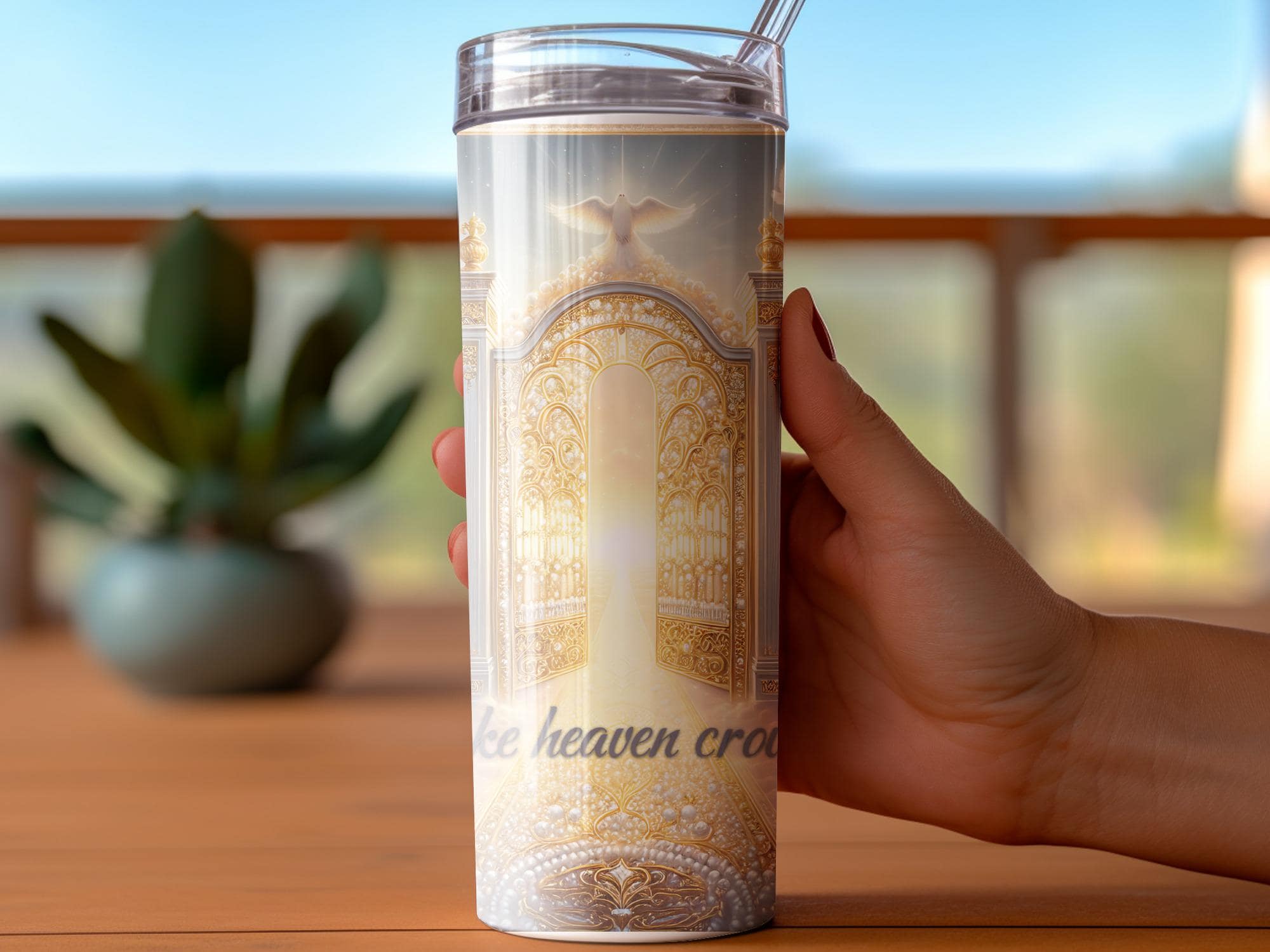 Make Heaven Crowded 20oz Tumbler Wrap: Heaven's Gate Design (Digital Download)
