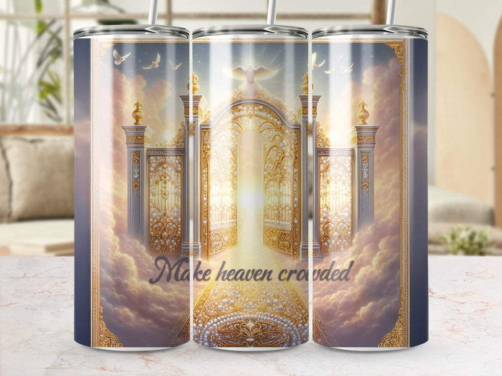 Make Heaven Crowded 20oz Tumbler Wrap: Heaven's Gate Design (Digital Download)