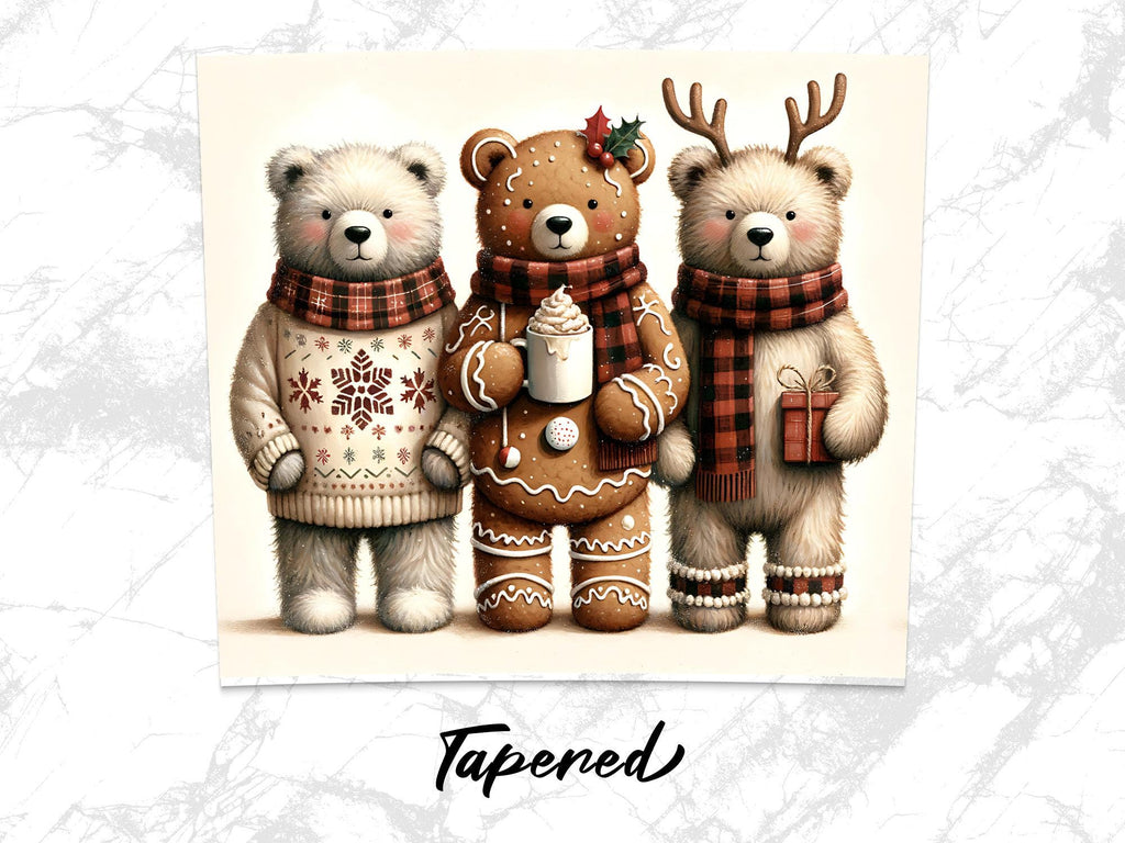 Christmas Bear Tumbler Wrap: Holiday Sublimation Design (Digital Download)