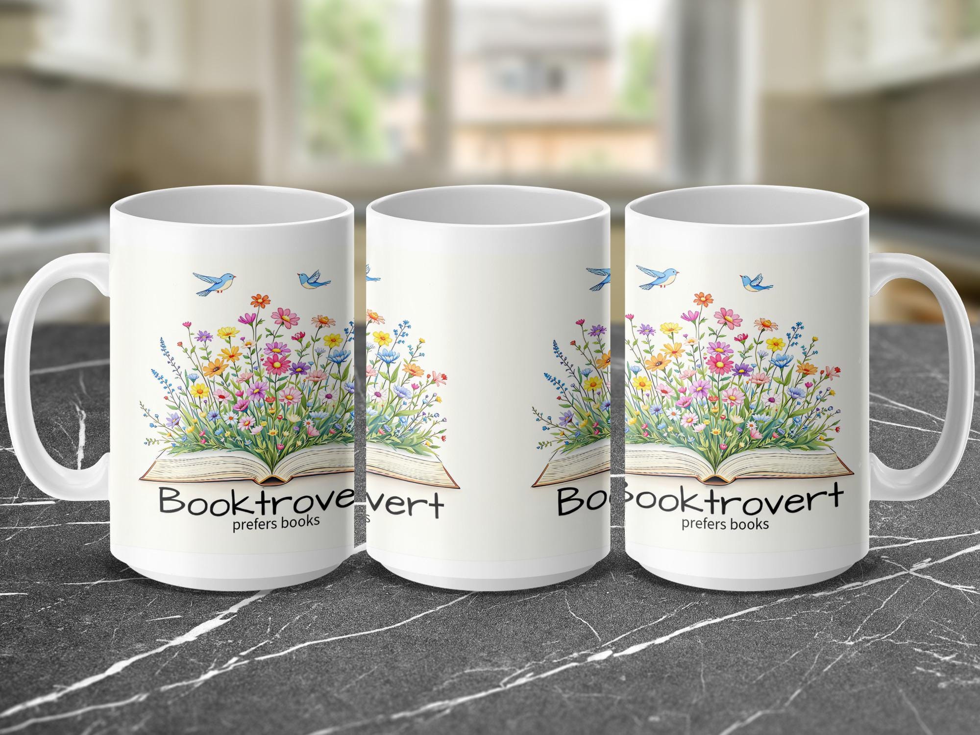 Booktrovert Mugs and Glassware, Flower Book Mug, Reading Lover Gift, Book Lover Mug, Reader Mug, Bookworm Gift, Floral Book Lover Gift