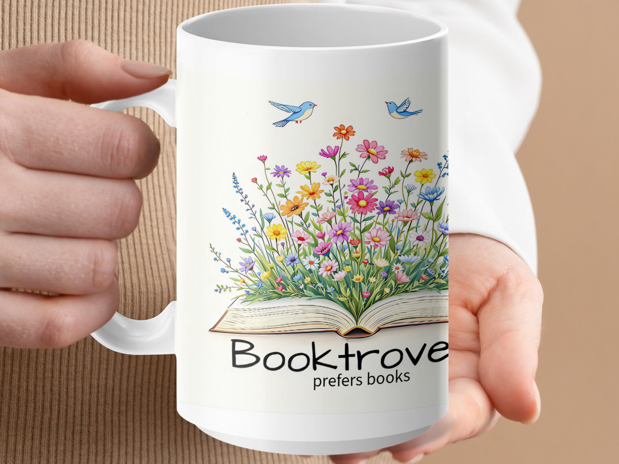Booktrovert Mugs and Glassware, Flower Book Mug, Reading Lover Gift, Book Lover Mug, Reader Mug, Bookworm Gift, Floral Book Lover Gift